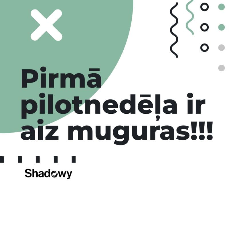 Shadowy pilota pirmās nedēļas rezultāti